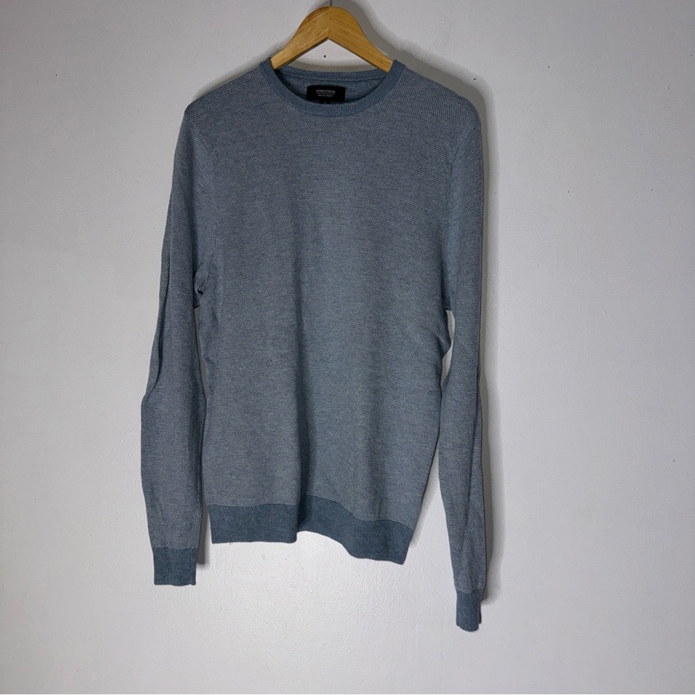 Nordstrom Men’s Blue Crew Neck Wool Blend Sweater
